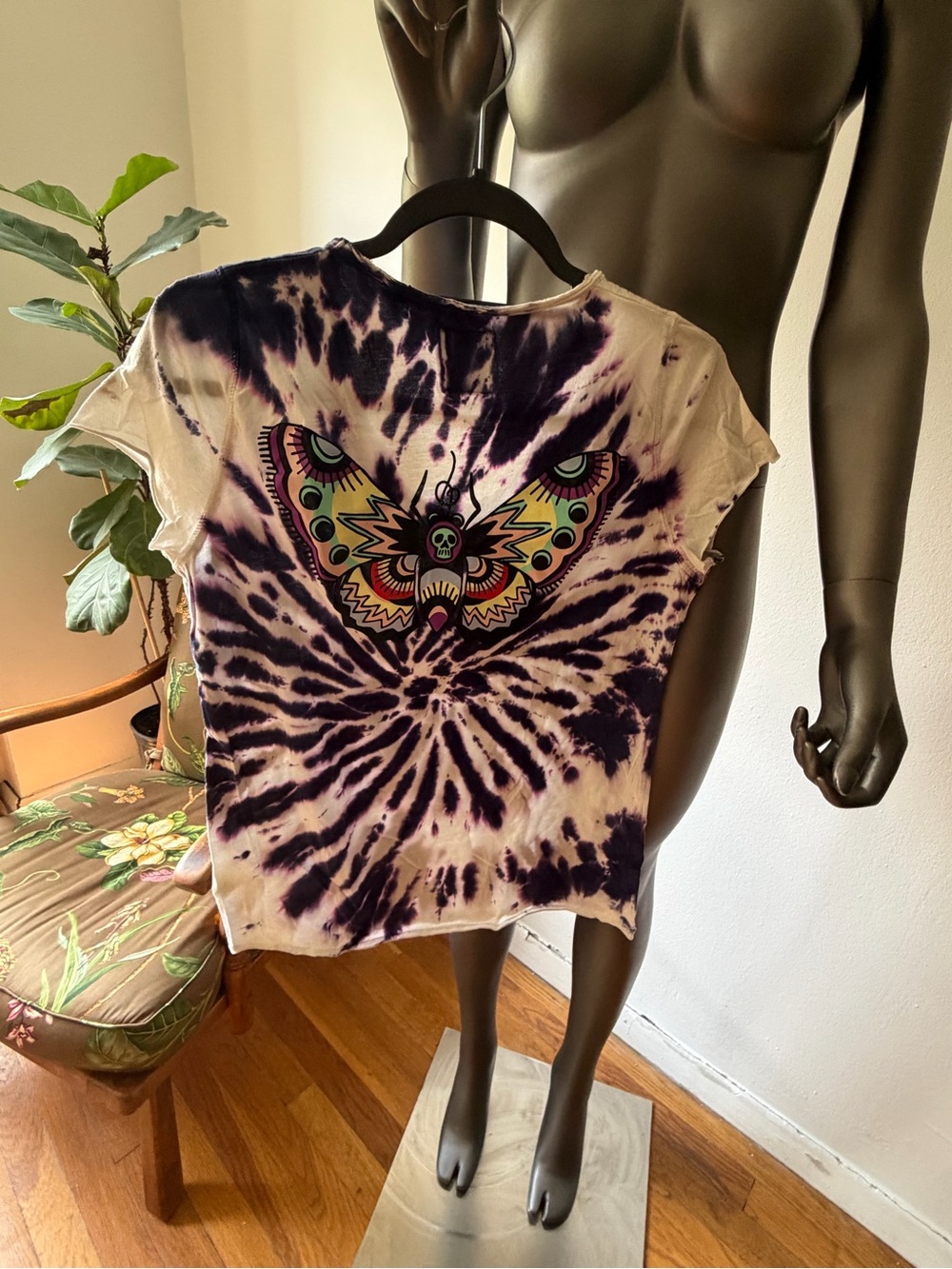 Zadig & Voltaire Tie-Dye Butterfly Graphic Tee - Purple
